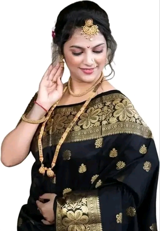 New Traditional Banarshi Black Saree 