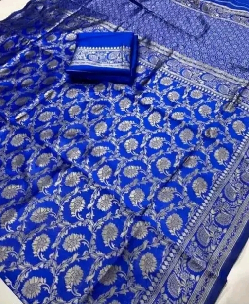 Firozi Banarshi Silk Saree 