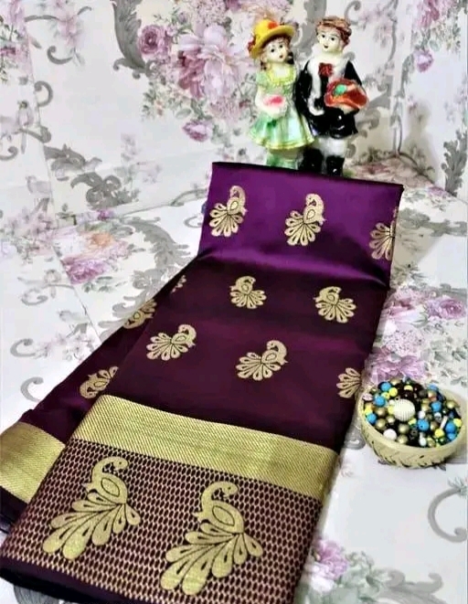 Trendy Purple Colour Jacquard Saree 